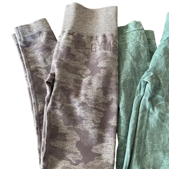 Two Pairs of gymshark Patterned Leggings- S - Picture 4 of 5